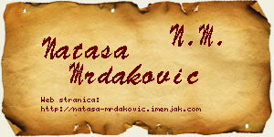 Nataša Mrdaković vizit kartica